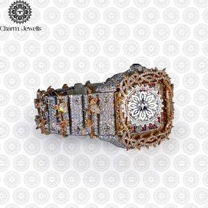 Charm_Jewells Luxury Women's Square Stainless Steel <b>Watch</b> <b>Diamond</b> Encrusted Sapphire Crystal Analog Quartz Movement - Product Image 3