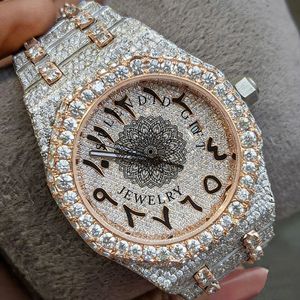 นาฬิกาข้อมือผู้หญิง Splendid Glew Jewelry ประดับเพชร หน้าปัดอะนาล็อก ควอตซ์ ตัวเรือนแซฟไฟร์คริสตัล โมอิสซาไนต์ สายเงินหรูหรา กลไก ETA กันน้ำ - Product Image 5