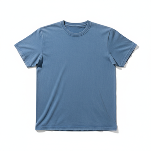 T-shirt vintage bleu délavé au soleil - Tee-shirt uni minimaliste - Product Image 1