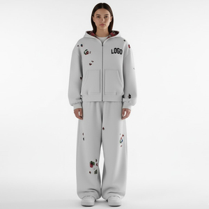 Mens <b>Overall</b> Print Tracksuit Custom Graphic Printed Tracksuit Set Cotton Polyester Streetwear Tracksuit Set - Product Image 2