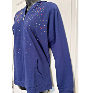 Sweat-shirt d'hiver confortable et respirant pour femme 2026, doublé, orné de strass scintillants, à manches longues, personnalisable, style décontracté et tendance - Product Image 3