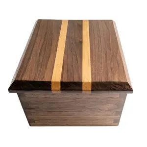 Agate Hot Sales Decorative Natural Wooden Storage Box Handcrafted Design Natural Wood Box Acacia Wood Box