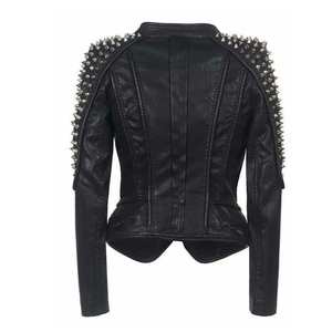 Vestes en cuir pour femmes, blanches, personnalisées, coupe courte, haut de gamme, dernières tendances, best-sellers - Product Image 2