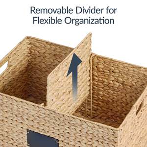 Large Rolling Woven Storage Basket <b>with</b> Wheels - Divided <b>Under</b>-<b>Bed</b> Organizer for Toys and Laundry - Product Image 3