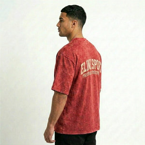 Camiseta Oversize de Streetwear Personalizada con Lavado Ácido, 320GSM, 100% Algodón Pesado Transpirable con 3D Premium para Personalización de Marca - Product Image 3