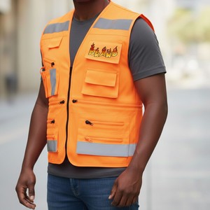 Chaleco Reflectante de Alta Visibilidad con Múltiples Bolsillos para Trabajadores de Construcción, Almacenes y Fábricas - Product Image 2