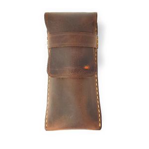 Custodia protettiva in vera pelle per occhiali da sole e occhiali da lettura custodia e borsa per la lettura di occhiali da vista - Product Image 1
