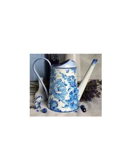 Bidon d'eau galvanisé artisanal exquis avec un design imprimé en émail vibrant parfait pour les centres de table de mariage de jardin à la maison - Product Image 6