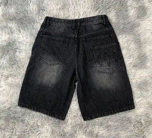 Pantalones Cortos de Mezclilla para Hombre, Estilo Urbano, Vintage, Casual, de Alta Calidad, Transpirables, Cómodos, Corte Recto, Detalles Desgastados - Product Image 2