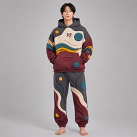 Herentrui met premium puff print, zachte katoenmix, op maat gemaakte ontwerpen beschikbaar, comfortabele moderne pasvorm, perfect voor groothandel