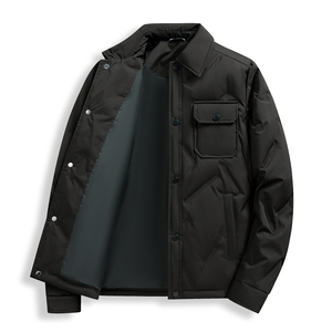 เสื้อแจ็คเก็ตผู้ชายแบรนด์แฟชั่นปี 2026 สำหรับฤดูหนาว กันน้ำ ใส่ได้สองด้าน บุด้วยผ้าฝ้าย มีฮู้ด หนา อุ่น สไตล์ลำลอง ทรงบิสกิต ไซส์ใหญ่ สไตล์ไฮสตรีท - Product Image 4