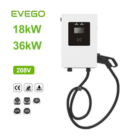 Chargeur mural DC EVEGO Factory VIN/MAC Address Charging 200A 36kW CCS1/CCS2/GBT à courant réglable APP/RFID/OCPP 2.0.1