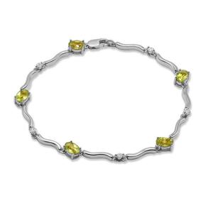 Unisex Geometric Lab Diamond Brilliant Cut Tennis <b>Bracelet</b> 10K Gold Plated 14K <b>Solid</b> Gold Chain Link Claw Setting IGI Certified - Product Image 2
