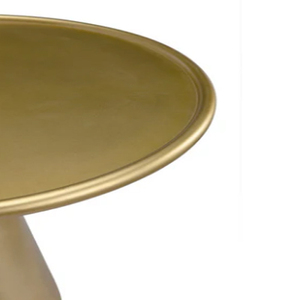 โต๊ะข้างทรงกลมโลหะดีไซน์ทันสมัยพร้อมผิวเคลือบทองเหลืองโบราณ - Product Image 3