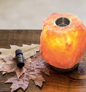 Lámpara Quemadora de Aceite Aromático Moderna con Sal Natural del Himalaya, Sal Rosa Natural para Cocina, Sala de Estar, Revestimiento de Paredes, Uso con Fuego - Product Image 1