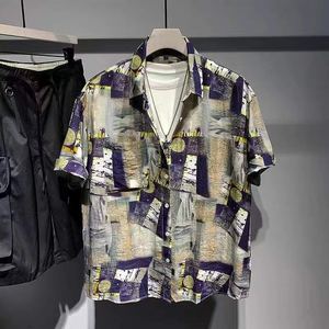 Nouvelle chemise de plage rétro imprimée pour homme, séchage rapide, respirante, en flanelle de lin/coton, col boutonné, manches courtes, style hawaïen - Product Image 1