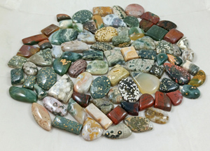 Natural Ocean Jasper Loose Gemstone Cabochon Mix Shape and Size Lot for Jewelry Making - Product Image 2