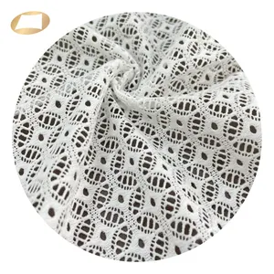 Nylon Spandex Fabric Taiwan High Quality Diamond Pattern Lace 76 Nylon 24 Spandex Fabric