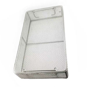 B2B Wholesale Professional Mesh Tray Lid 250x170x70mm Stainless Steel Manual Sterilization Basket Instrument Set By Dentavex - Product Image 4