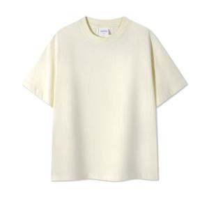 Camiseta Oversize de Algodón para Hombre, Manga Corta, Cuello Redondo, Color Liso, Ajuste Regular, Tejido Liso Teñido - Product Image 4