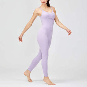 Jumpsuits With Hot Sale Yoga Jumpsuits Custom Women <b>Shape</b> <b>Bodysuit</b> Plus Size Lady Jumpsuit Jogging And Ruining Wear Cotton - Product Image 2