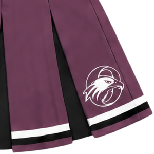 Tenue de cheerleading personnalisée par le fabricant, ensemble uniforme deux pièces violet avec jupe plissée, vêtements de performance pour compétition sportive - Product Image 4