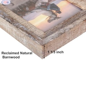 Marco de Fotos Rústico de Madera Reciclada, Color Gris Envejecido, 20x25x2 cm, Ecológico, Hecho a Mano, Duradero, Ligero, Venta al Por Mayor |   Aqudus - Product Image 3