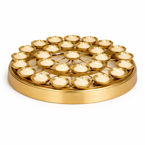 Support de Diya en fer de style bohème JM INTERNATIONAL avec support au sol pour mariage, festivités et décoration de la maison pour Diwali - Product Image 1