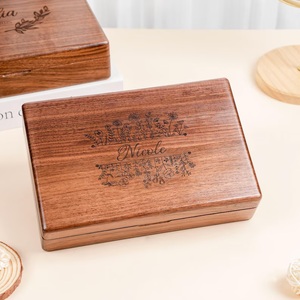 Custom Walnut Jewelry <b>Box</b> Personalized Engraved Gift <b>for</b> <b>Her</b> <b>Birthday</b> Keepsake AHTE MANUEXPO UR-065 9-Slot - Product Image 3