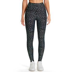 Breathable Yoga Pants High Waist <b>Leopard</b> <b>Print</b> <b>Leggings</b> Women Full Length Stretch Sporty Activewear Knitted Fit - Product Image 1