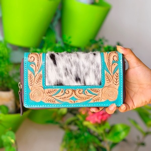 Nueva Cartera Corta de Cuero Genuino para Mujer, Estilo Moderno Anti-Robo con Cierre de Cremallera, Portátil y de Gran Capacidad - Product Image 1