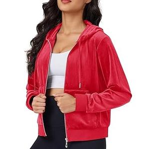 Sudadera con Capucha de Talla Grande Personalizable, Ecológica, de Terciopelo, con Cierre, para Mujer, Transpirable, de Invierno, de Secado Rápido, Antiarrugas - Product Image 5