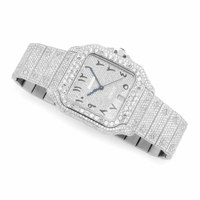 Часы Iced Moissanite с бриллиантами VVS, роскошные, модные, лимитированная серия, индивидуальный дизайн в стиле хип-хоп, уличный стиль, из нержавеющей стали, кварцевые, 20 мм, стекло