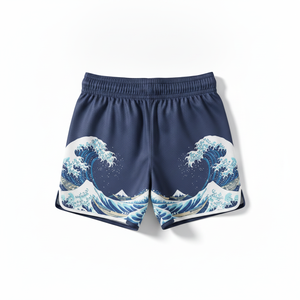 Shorts d'arts martiaux de qualité supérieure avec impression personnalisée à motif ondulé, séchage rapide, coupe classique, design imprimé par sublimation, taille adulte - Product Image 3