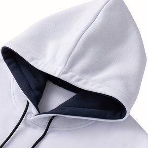 Ensemble de survêtements pour hommes 2 pièces, tenue décontractée à capuche, blocs de couleurs contrastées, ensemble de survêtement de sport pour jogging - Product Image 6
