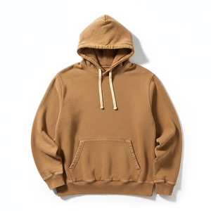 Men's Solid Color Hooded Sweatshirt Regular Fit 100% Cotton French Terry Casual Autumn Wear - Product Image 1