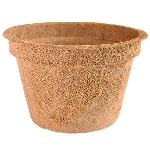 Pot de fleurs suspendu en fibre de coco, minimaliste et rustique, avec cadre en fil métallique, écologique, avec trou de drainage, pour usage intérieur et extérieur - Product Image 1