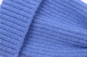 Diagonal Knit Geometric Pattern Polyester/Cotton Beanie Hat Textured <b>Winter</b> <b>Cap</b> Soft Warm Stretch Cuff Casual Outdoor Streetwear - Product Image 6