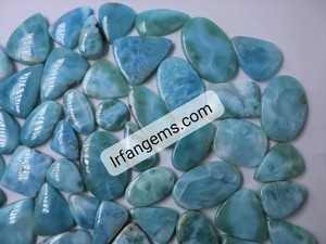 Cabochon de Larimar Naturel pour la Fabrication de Bijoux, Pierre Précieuse Libre à Motif Bleu Unique, Idéal pour la Création de Bagues, Colliers et Boucles d'Oreilles - Product Image 2