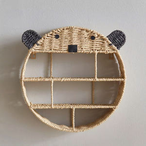 Wholesale seagrass <b>wall</b> <b>shelf</b> kid custom woven mouse animal <b>floating</b> <b>shelf</b> nursery room storage rack wicker <b>wall</b> decorations - Product Image 3
