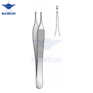 Pinzas de Disección Adson de 12 cm / 4-3/4 Pulgadas con Dientes 1:2, Pinzas Quirúrgicas de Acero Inoxidable para Disección de Tejidos, Cirugía General - Product Image 2
