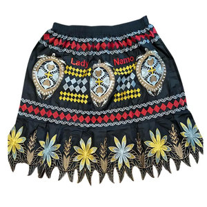 Jupes brodées personnalisées pour femmes, imprimé floral, jupe midi d'été, polyester léger, jupe de plage hawaïenne, jupe en coton pour femmes et filles - Product Image 3