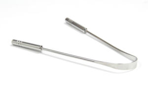 Raspador de Lengua de Acero Inoxidable de Alta Calidad que Reduce el Mal Aliento y con Logotipo Plateado - Product Image 4