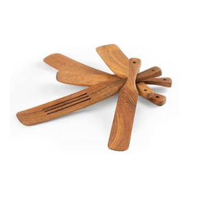 Espátula de madera con orificio en el mango, juego de espátulas ligeras para cocina y repostería, uso diario al mejor precio - Product Image 2