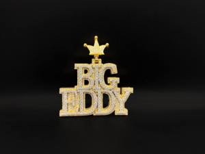 จี้รูปมงกุฎ Ice Legacy Custom Iced CZ Royal Orbit Big Eddy ชุบเงิน ประดับเพชร สไตล์ฮิปฮอป สำหรับผู้ชาย - Product Image 1