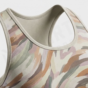 Ensemble de sport imprimé patchwork pour la gym et le fitness, séchage rapide, débardeur sans manches et leggings, toutes tailles, couleur personnalisable, doux, pour l'athlétisme - Product Image 4