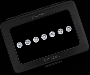 เพชรทรงกลมเจียระไนแบบบริลเลียนท์ ขนาด 3.3-3.4 มม. น้ำหนัก 1 กะรัต สี E-F ความสะอาด VVS-VS เพชรสร้างในห้องปฏิบัติการ แบบ CVD-HPHT เพชรเม็ดเดี่ยวสำหรับทำเครื่องประดับ (7 เม็ด) - Product Image 6