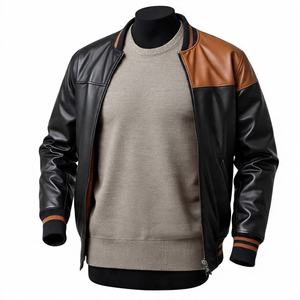 Chaqueta Varsity Personalizada de Mezcla de Lana con Mangas en Contraste, Cierre de Broches, Cuello y Puños Acanalados, Bolsillos Laterales y Diseño Bordado Listo para Usar - Product Image 4