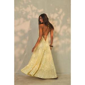 High Quality Women's Sleeveless V-Neck Viscose <b>Boho</b> Party <b>Summer</b> <b>Dress</b> with Embroidery Floor-Length Elegant Design - Product Image 4