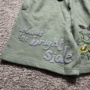 Casual <b>Men's</b> Spandex/Polyester Canvas Shorts with Grim <b>Reaper</b> for Embroidery Front Design Breathable & Quick Dry - Product Image 6